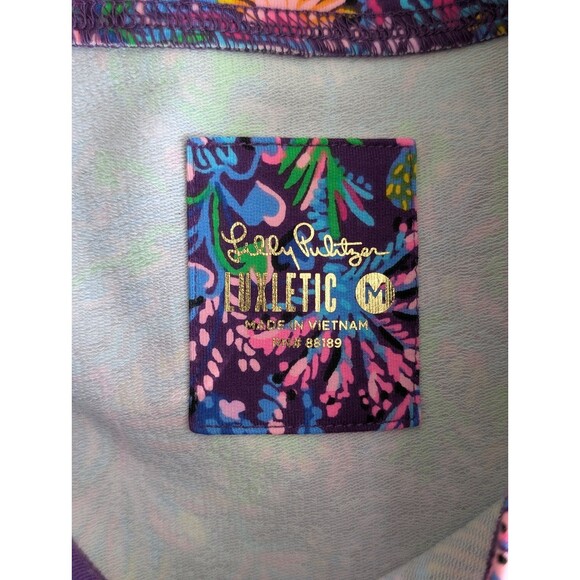 Lilly Pulitzer UPF50+ Luxletic Blythe Pullover Top Purple Colony Conga Size Med - Picture 9 of 12